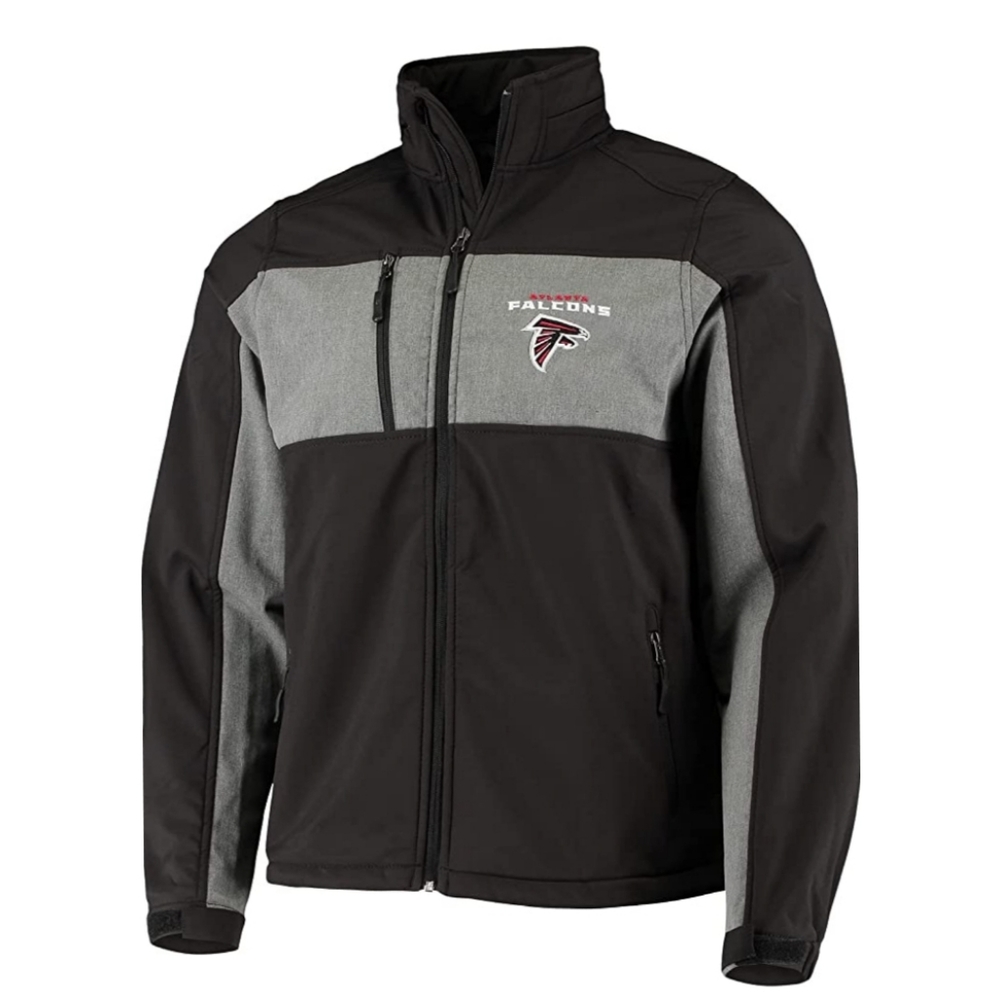 NWOT Atlanta Dunbrooke/ NFL Zephyr Full-Zip Softshell Jacket, Men's Large